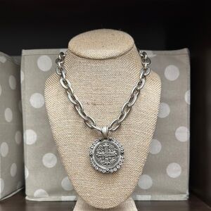 Silver Chain Necklace with Pendant